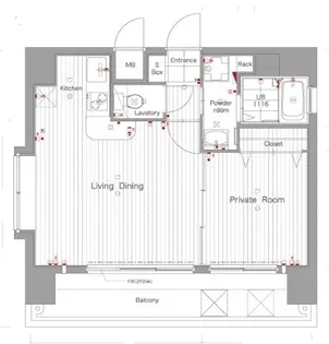 ネストピア県庁前【7階】の間取り