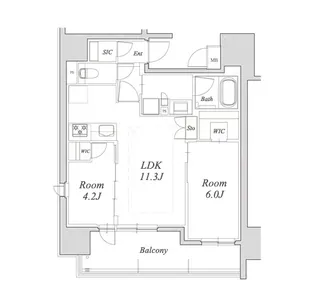 ローレルアイ名古屋大須【2階】の間取り