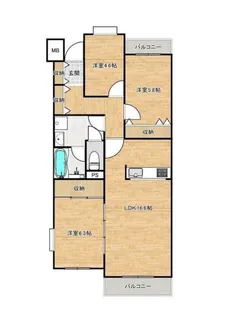 神奈川県横浜市青葉区さつきが丘【マンション】の間取り
