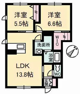 広島県福山市川口町3【アパート】の間取り