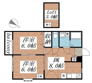 Bee アムール【2階】の間取り