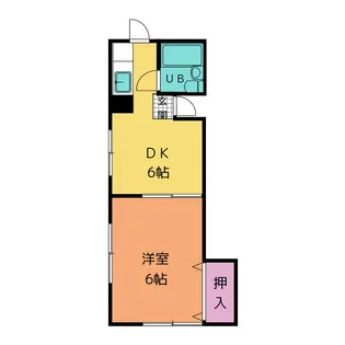 岩田ハイツ【4階】の間取り