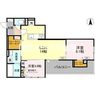 アベニール末広【3階】の間取り