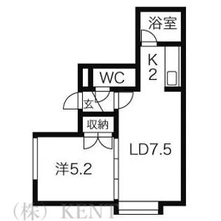 リベルテ発寒中央【2階】の間取り