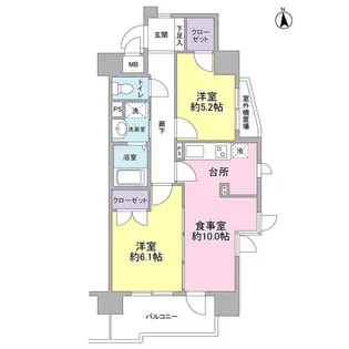 KDXレジデンス上北沢【3階】の間取り