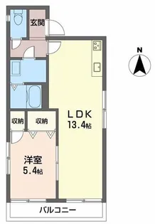 パークサイドハイツ【1階】の間取り