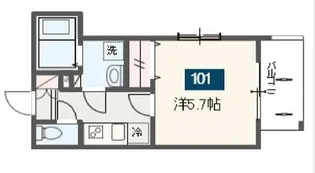 神奈川県横浜市神奈川区六角橋1【アパート】の間取り