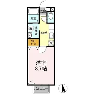 パセオプラシード神明【2階】の間取り