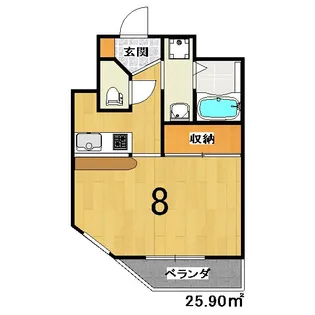 菊岡家 弁財天館【10階】の間取り