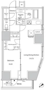 1LDKの間取り画像