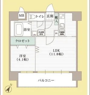 ホワイトステージ水前寺駅【8階】の間取り
