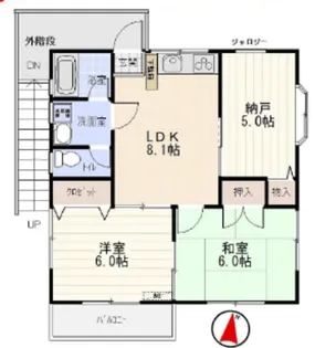コーポ幸【2階】の間取り