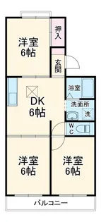 サンパークハイツ【2階】の間取り