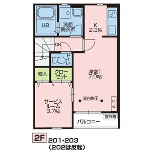 Tierra(ティエラ)B【2階】の間取り