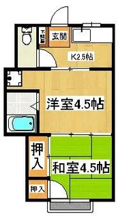 よろこび荘【1階】の間取り