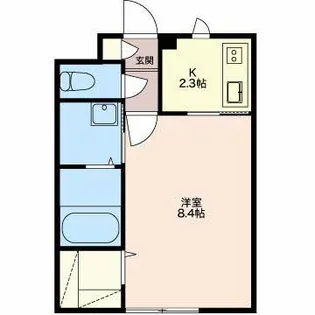 新潟県新潟市西区五十嵐2の町【アパート】の間取り