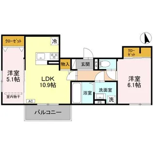 兵庫県三木市大塚1【アパート】の間取り