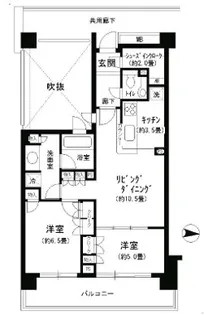 東京都世田谷区弦巻1【マンション】の間取り