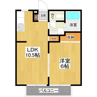 茨城県つくば市倉掛【アパート】の間取り