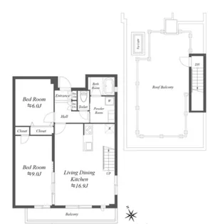 東京都目黒区上目黒3【マンション】の間取り