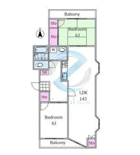 東京都江戸川区中葛西7【マンション】の間取り