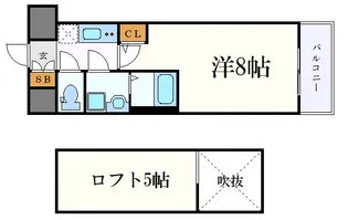エステムコート名古屋栄デュアルレジェンド【7階】の間取り