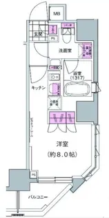 プレジリア東日本橋【4階】の間取り