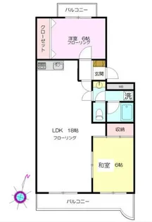 パルセルもえぎ野【3階】の間取り