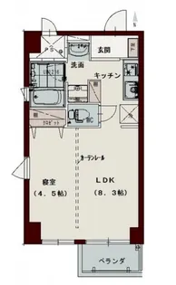 コリドール西内町【8階】の間取り