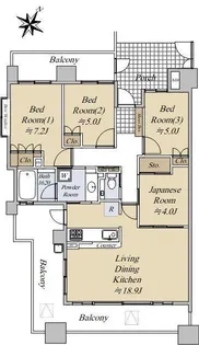 パークスクエア北大阪【2階】の間取り