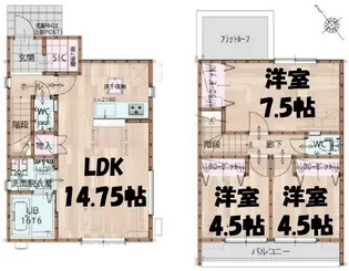 埼玉県さいたま市岩槻区大字南辻【一戸建】の間取り