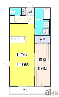 埼玉県所沢市大字北秋津【アパート】の間取り