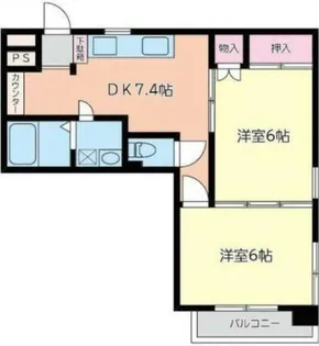 パールグレーK【2階】の間取り