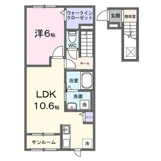 高知県高知市朝倉横町【アパート】の間取り