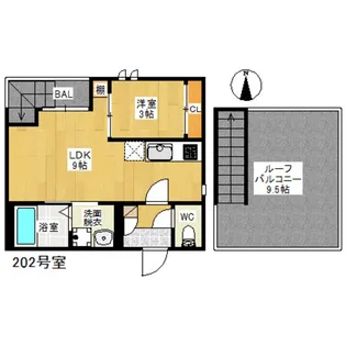福岡県福岡市早良区野芥3【アパート】の間取り