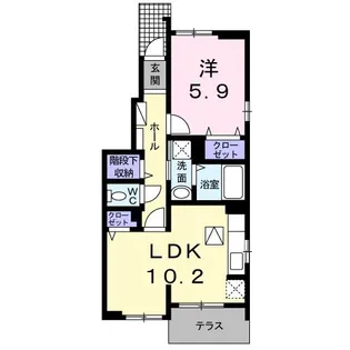 シェル・ヒルズ【1階】の間取り