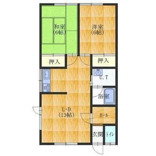 エステート花園【2階】の間取り