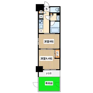 神奈川県川崎市中原区田尻町【マンション】の間取り