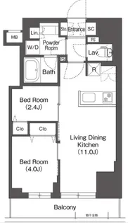 BluRock後楽園 旧:クレヴィアリグゼ文京後楽園【6階】の間取り