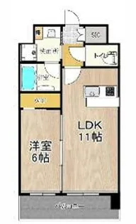 プレジオ内代【9階】の間取り