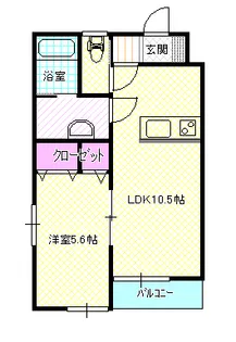 エスペランサ西青山【2階】の間取り
