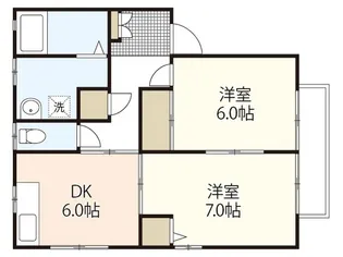 フローラル東岡山B【2階】の間取り