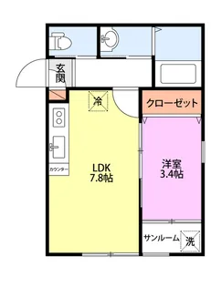 K-Flat沼垂東【2階】の間取り