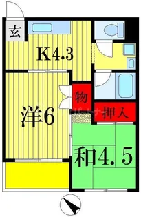 秋谷ビル【4階】の間取り