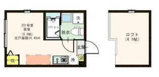 ハーモニーテラス柳原V【1階】の間取り