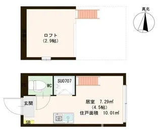 ハーモニーテラス東陽【1階】の間取り