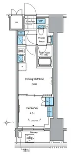 ルフォンプログレ田原町【4階】の間取り