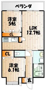 リード大手町【6階】の間取り