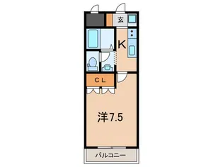 リベレ大久保II【1階】の間取り