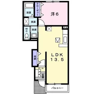 メゾン・アルページュ【1階】の間取り
